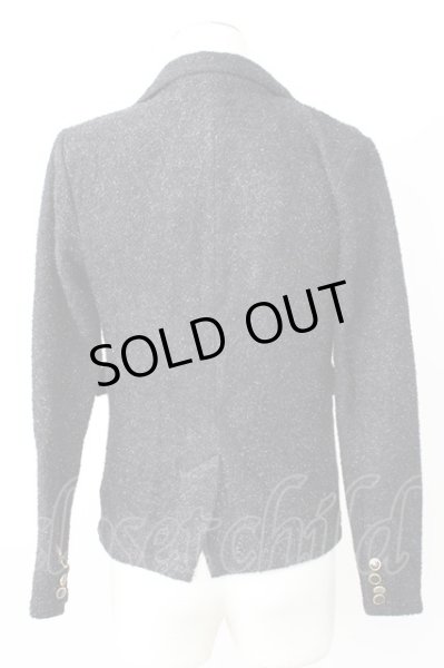 画像2: Xfrm / グリッターショートダブルジャケット 2 ブラック T-24-12-06-007-Xf-ja-YM-ZT (2)