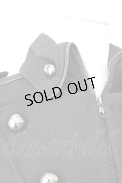 画像7: Xfrm / スタンドネックZIPUPナポレオンコート 2 ブラック T-24-12-06-008-Xf-ja-YM-ZT (7)