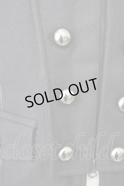 画像8: Xfrm / スタンドネックZIPUPナポレオンコート 2 ブラック T-24-12-06-008-Xf-ja-YM-ZT (8)