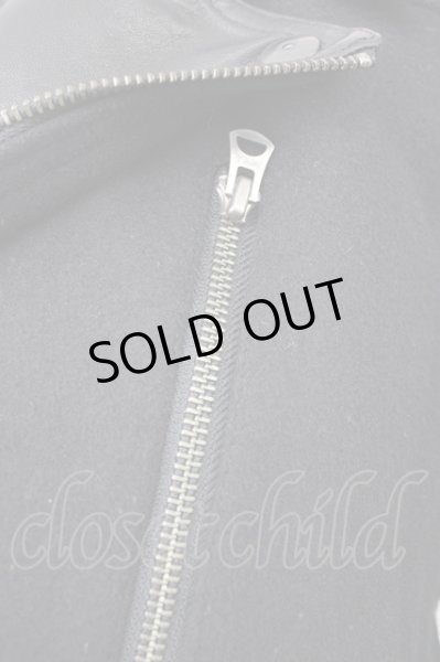 画像7: CIVARIZE / Infection衿ゴートレザーライダースコート 44 ブラック T-24-12-06-009-CI-ou-YM-ZT-ML001 (7)