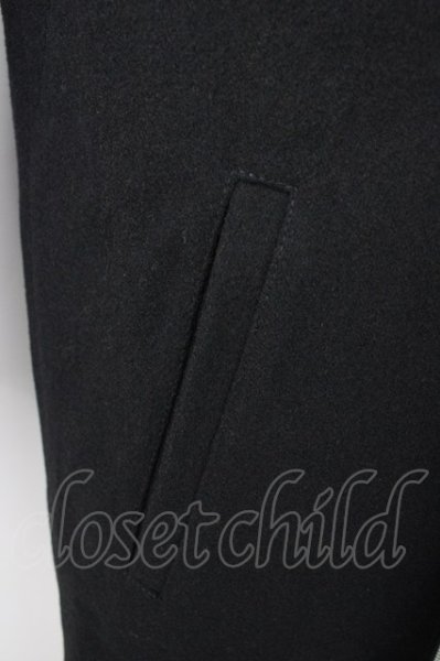 画像6: CIVARIZE / Usherメルトンハイカラーコート 44 ブラック T-24-12-06-010-CI-ou-YM-ZT-M111 (6)