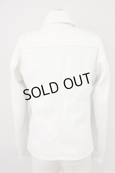 画像2: CIVARIZE / ushスワロフスキー付きナポレオンカラーメルトンPコート 44 ホワイト T-24-12-06-002-CI-ou-YM-ZT-M111 (2)