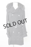 CIVARIZE / ファー襟トレンチコート 44 ブラック T-24-12-06-012-CI-ou-YM-ZT