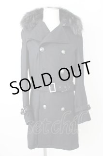 CIVARIZE / フェイクムートンチェスターコート 46 ブラック T-24-11-08