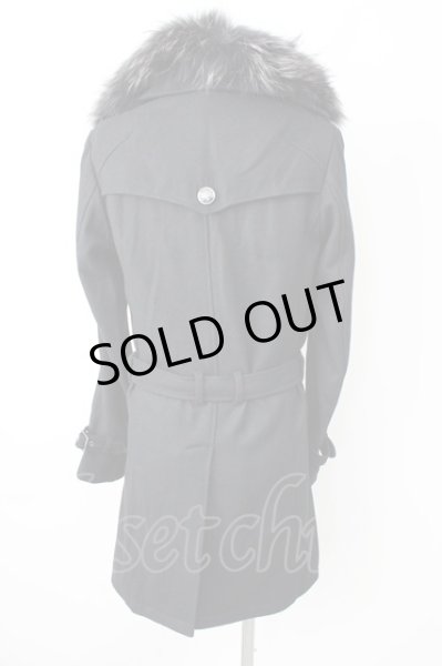 画像2: CIVARIZE / ファー襟トレンチコート 44 ブラック T-24-12-06-012-CI-ou-YM-ZT (2)