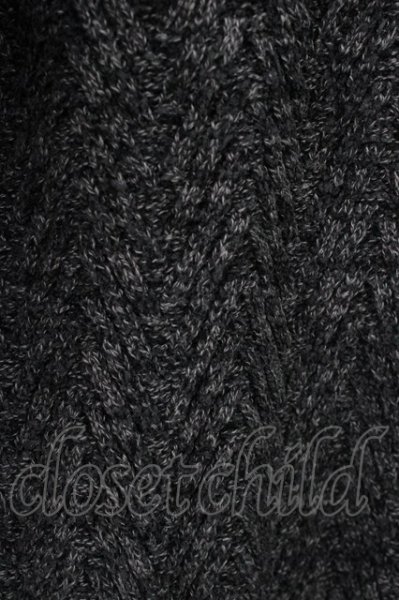 画像5: Zero by TORNADO MART / ヘリンボンモールタートルネックニット LL ブラック T-24-12-10-004-Ze-to-YM-ZT384 (5)