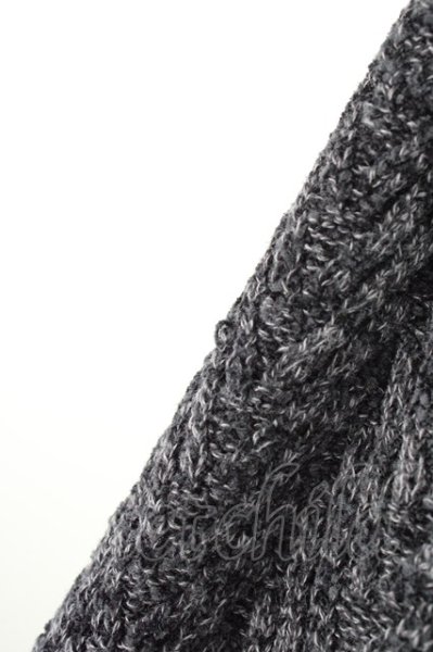 画像6: Zero by TORNADO MART / ヘリンボンモールタートルネックニット LL ブラック T-24-12-10-004-Ze-to-YM-ZT384 (6)