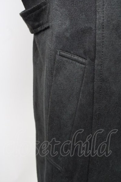 画像6: TORNADO MART / T/Cスエード×ヘアライン柄スタンドコート LL ブラック T-24-12-10-009-TO-ou-YM-ZT-M117 (6)