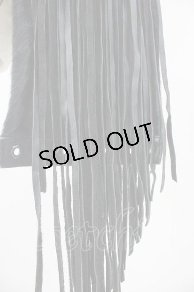 画像4: Roen / フリンジファーマフラー  ブラック T-24-12-11-015-Ro-za-YM-ZT (4)