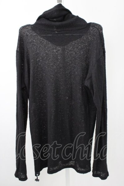 画像2: kiryuyrik / Shirring Turtleneck ニットソー S ブラック T-24-12-11-001-ki-to-YM-ZT003 (2)