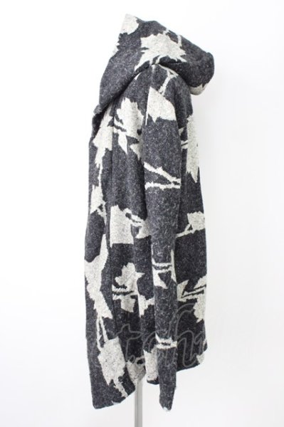 画像3: kiryuyrik / Shawl Hood　カーディガン S ブラックｘグレー T-24-12-11-003-ki-ou-YM-ZT003 (3)