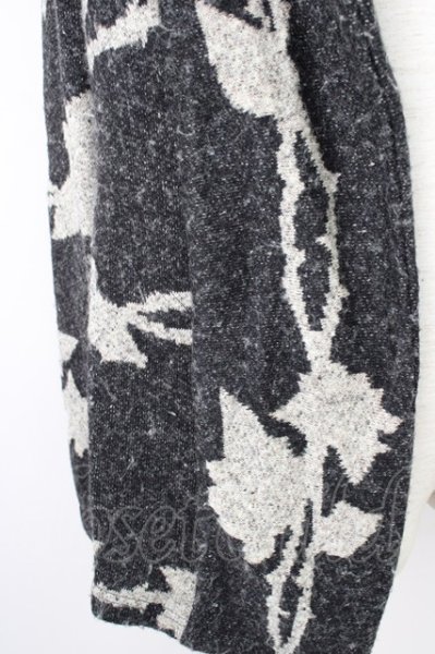 画像4: kiryuyrik / Shawl Hood　カーディガン S ブラックｘグレー T-24-12-11-003-ki-ou-YM-ZT003 (4)