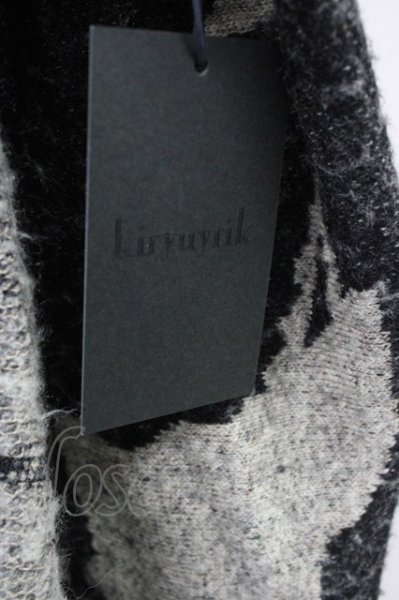 画像6: kiryuyrik / Shawl Hood　カーディガン S ブラックｘグレー T-24-12-11-003-ki-ou-YM-ZT003 (6)
