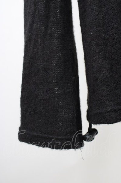 画像4: kiryuyrik / Shirring Turtleneck ニットソー S ブラック T-24-12-11-001-ki-to-YM-ZT003 (4)