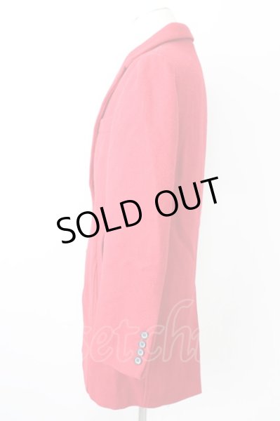 画像3: Black by VANQUISH / スタイリッシュウールチェスターコート S レッド T-24-12-11-007-Bl-ou-YM-ZT (3)