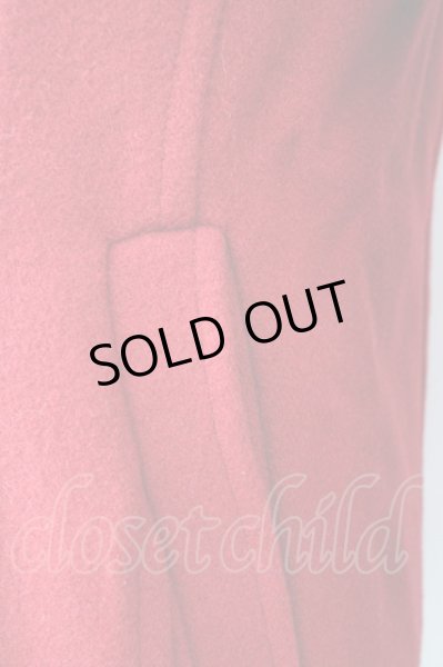 画像6: Black by VANQUISH / スタイリッシュウールチェスターコート S レッド T-24-12-11-007-Bl-ou-YM-ZT (6)