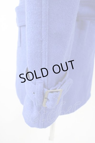 画像3: MURDER LICENSE / ウールメルトントレンチコート 46 ブルー T-24-12-11-010-MU-ou-YM-ZT-M104 (3)