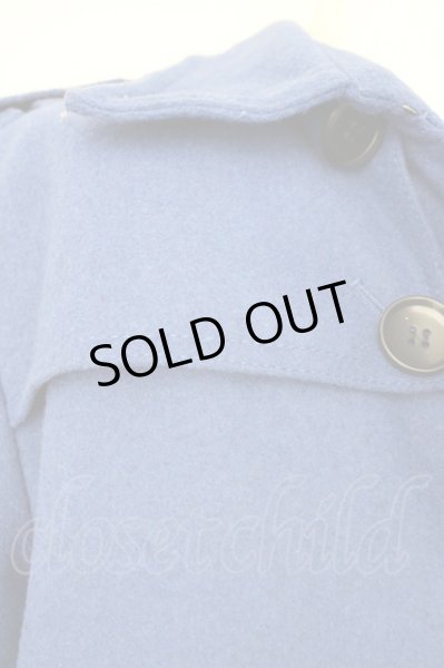 画像6: MURDER LICENSE / ウールメルトントレンチコート 46 ブルー T-24-12-11-010-MU-ou-YM-ZT-M104 (6)