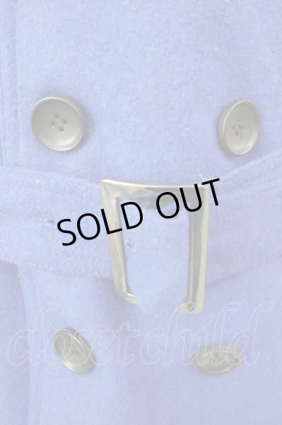 画像7: MURDER LICENSE / ウールメルトントレンチコート 46 ブルー T-24-12-11-010-MU-ou-YM-ZT-M104 (7)