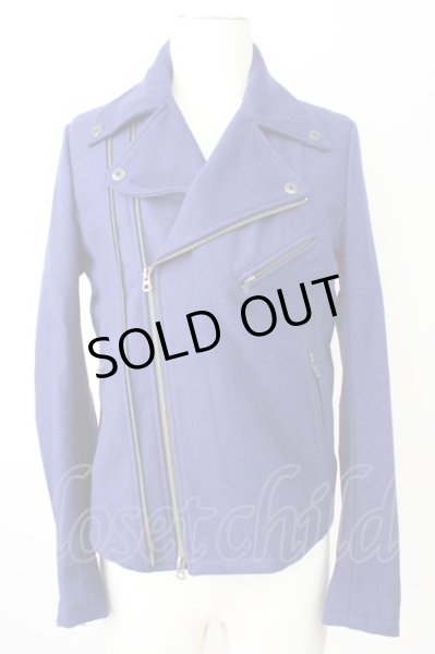 画像1: CIVARIZE / Noteウールダブルライダースジャケット 44 ブルー T-24-12-11-011-CI-ou-YM-ZT (1)