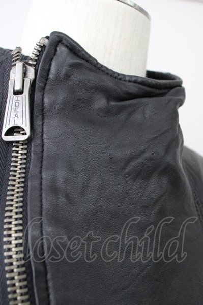 画像7: BUFFALO BOBS / ラムスキンヴィンテージショートレザーブルゾン 2 ブラック T-24-12-24-014-BU-ja-YM-ZT-ML006 (7)