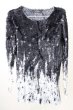 画像1: CIVARIZE / バイカラーフェザーヤーンプルオーバーニット 46 ブラックｘホワイト T-24-12-24-003-CI-to-YM-ZT (1)