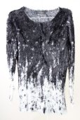 画像1: CIVARIZE / バイカラーフェザーヤーンプルオーバーニット 46 ブラックｘホワイト T-24-12-24-003-CI-to-YM-ZT (1)