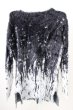 画像2: CIVARIZE / バイカラーフェザーヤーンプルオーバーニット 46 ブラックｘホワイト T-24-12-24-003-CI-to-YM-ZT (2)