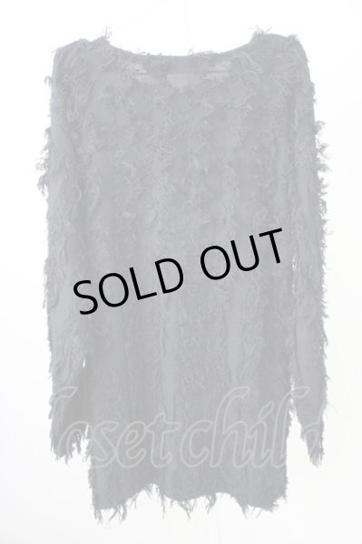 画像2: CIVARIZE / バイカラーフェザーヤーンニットプルオーバー F ブラック T-24-12-24-005-CI-to-YM-ZT (2)