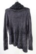 画像2: CIVARIZE / フェザーヤーン切り替えアシンメトリードレープニットソー 46 ブラック T-24-12-24-006-CI-to-YM-ZT (2)