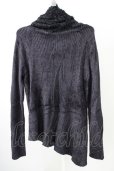 画像2: CIVARIZE / フェザーヤーン切り替えアシンメトリードレープニットソー 46 ブラック T-24-12-24-006-CI-to-YM-ZT (2)