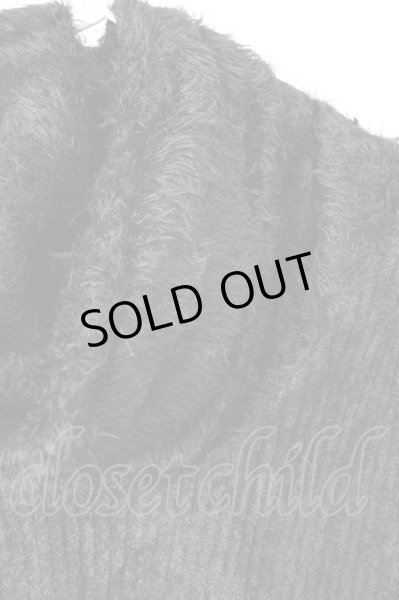 画像3: CIVARIZE / フェザーヤーン切り替えアシンメトリードレープニットソー 46 ブラック T-24-12-24-006-CI-to-YM-ZT (3)