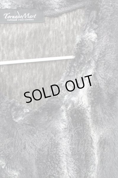 画像3: TORNADO MART / 抜染エンボスストライプファーカットソー M ブラックｘグレー T-24-12-24-007-TO-ts-YM-ZT (3)