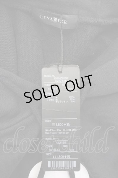 画像7: CIVARIZE / ミッキービッグパーカー F ブラック T-24-12-24-008-CI-to-YM-ZT (7)