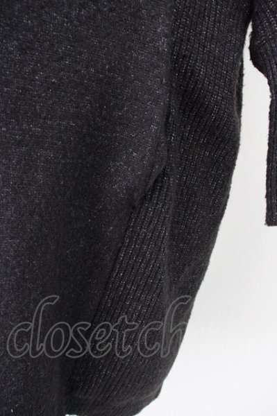 画像5: TORNADO MART / バルキーヤーンドルマンフーデッドカーディガン M ブラック T-24-12-24-009-TO-ou-YM-ZT236 (5)