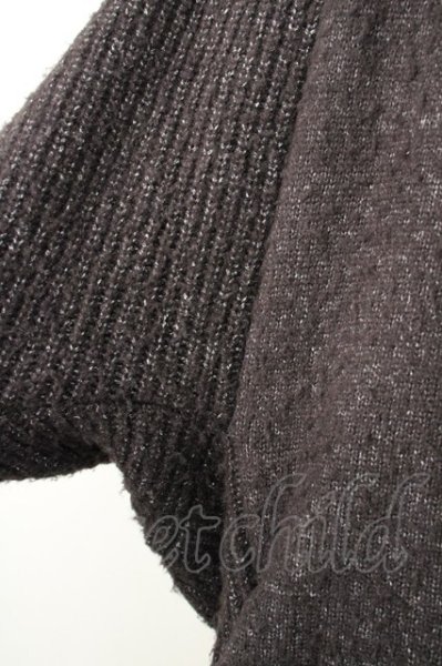 画像7: TORNADO MART / バルキーヤーンドルマンフーデッドカーディガン M ブラック T-24-12-24-009-TO-ou-YM-ZT236 (7)