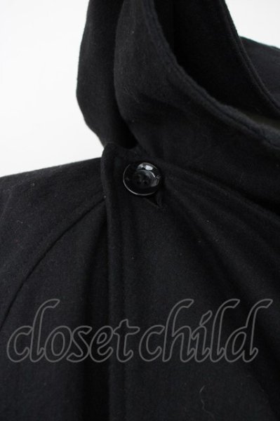 画像5: CIVARIZE / Trooperドレープフーデッドコート 46 ブラック T-24-12-24-011-CI-ou-YM-ZT-M122 (5)