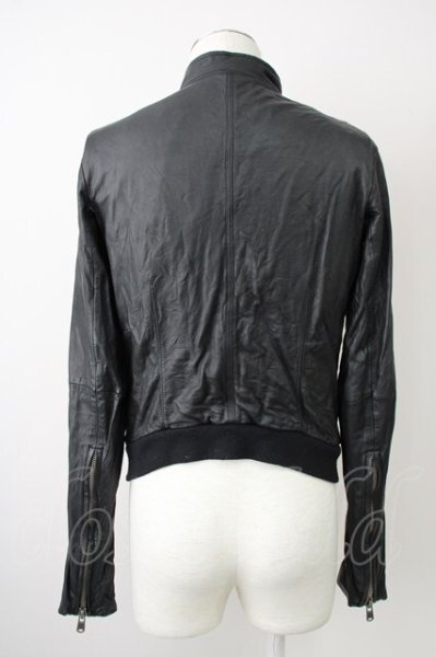 画像2: BUFFALO BOBS / ラムスキンヴィンテージショートレザーブルゾン 2 ブラック T-24-12-24-014-BU-ja-YM-ZT-ML006 (2)