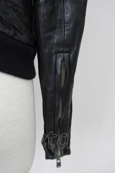 画像3: BUFFALO BOBS / ラムスキンヴィンテージショートレザーブルゾン 2 ブラック T-24-12-24-014-BU-ja-YM-ZT-ML006 (3)