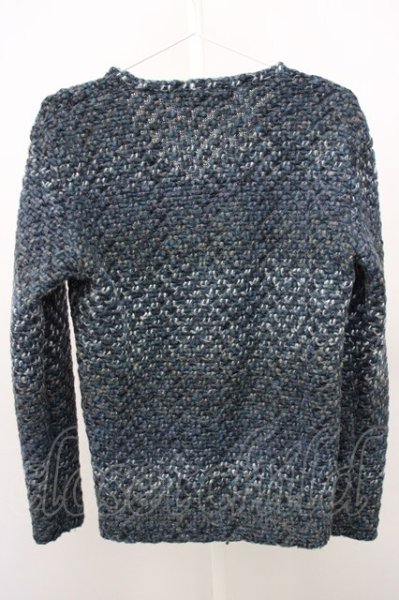 画像2: TORNADO MART / ブークレーグラデーションスライバーニット M ブルー T-25-01-15-020-TO-to-YM-ZT253 (2)