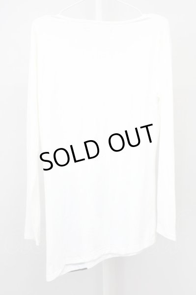 画像2: SEANA / アシンメトリープリントUネックカットソー L ホワイト T-25-01-15-003-SE-to-YM-ZT (2)