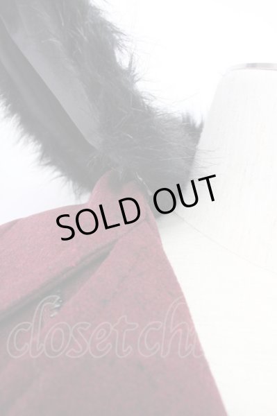 画像7: SEANA / ファー付きメルトンウールライダースジャケット L ワイン T-25-01-15-024-SE-ja-YM-ZT (7)