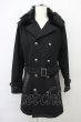 画像1: CIVARIZE / チャイニーズラクーンファートレンチコート 46 ブラック T-25-01-15-026-CI-ou-YM-ZT-M115 (1)
