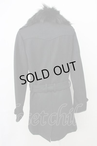 画像2: CIVARIZE / チャイニーズラクーンファートレンチコート 46 ブラック T-25-01-15-026-CI-ou-YM-ZT-M115 (2)