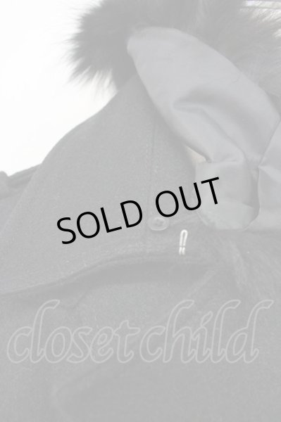 画像7: CIVARIZE / チャイニーズラクーンファートレンチコート 46 ブラック T-25-01-15-026-CI-ou-YM-ZT-M115 (7)