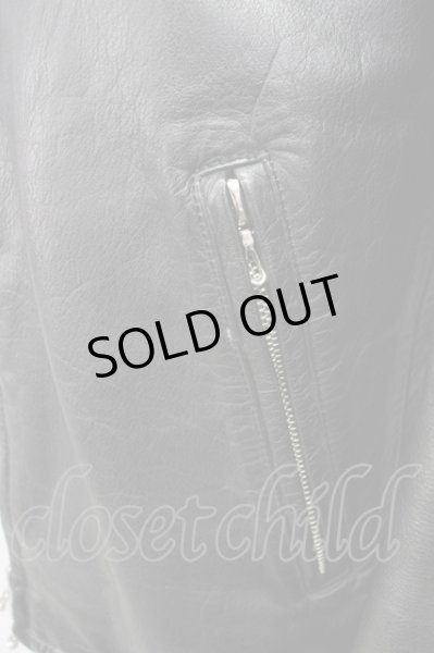 画像10: LITHIUM HOMME / COW LEATHER SINGLE RIDERS レザージャケット 44 ブラック T-25-01-15-027-LI-ja-YM-ZT (10)