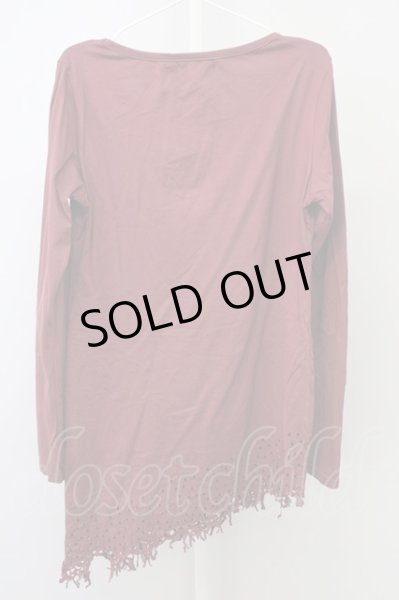 画像2: SEANA / オパールダメージロングUネックカットソー L レッド T-25-01-15-006-SE-to-YM-ZT (2)