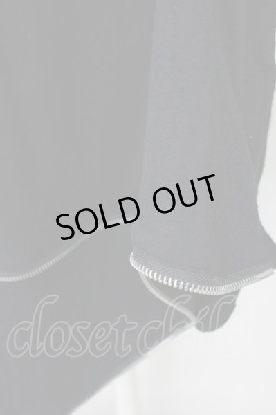 画像5: SEANA / 裾ZIPデザインアシンメトリーUネックカットソー L ブラック T-25-01-15-009-SE-to-YM-ZT (5)