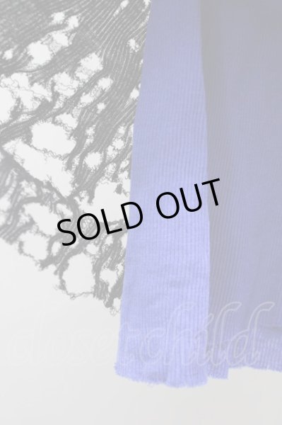 画像5: MURDER LICENSE / ダメージレイヤードロングテレコタンクトップ 48 ブラックｘブルー T-25-01-15-001-MU-to-YM-ZT (5)