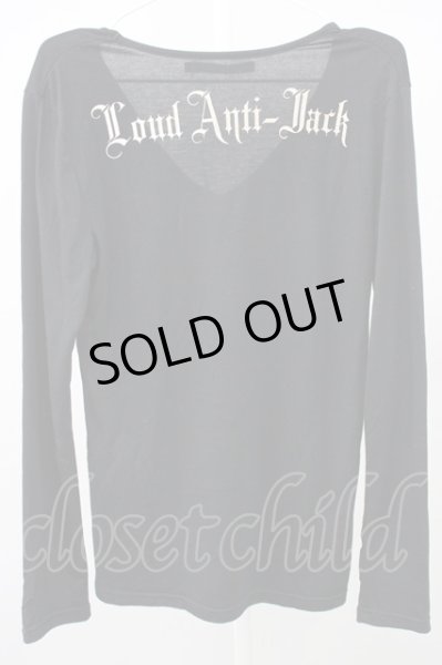 画像2: SEANA / レオパードクロスVネックカットソー L ブラック T-25-01-15-010-SE-to-YM-ZT (2)